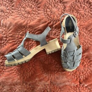 Swedish Hasbeens Fisherman Sandals Clogs 38